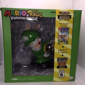 Nintendo Switch Mario Rabbids + Kingdom Battle Full Game + Rabbid Luigi Figurine